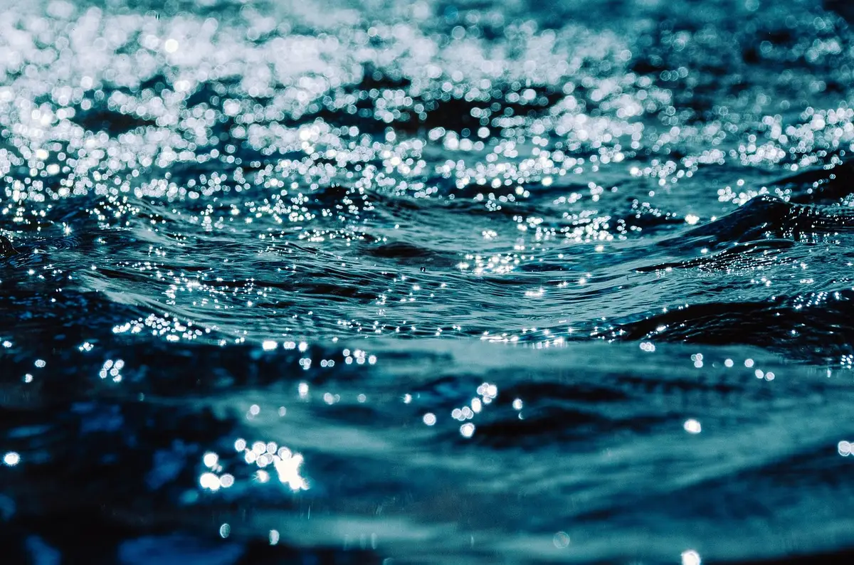 Erwärmte Oberfläche der Nordsee mit grafischer Darstellung von Temperaturanstieg