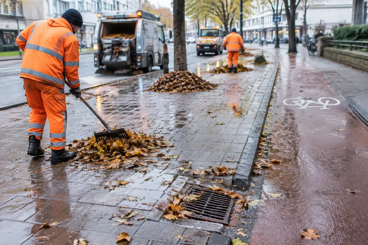 BSR sammelt jetzt zehntausende Tonnen Laub ein